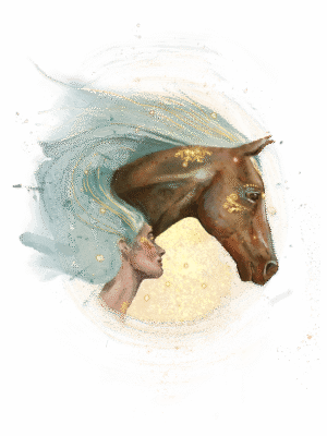 Láminas de Caballos y Mujeres