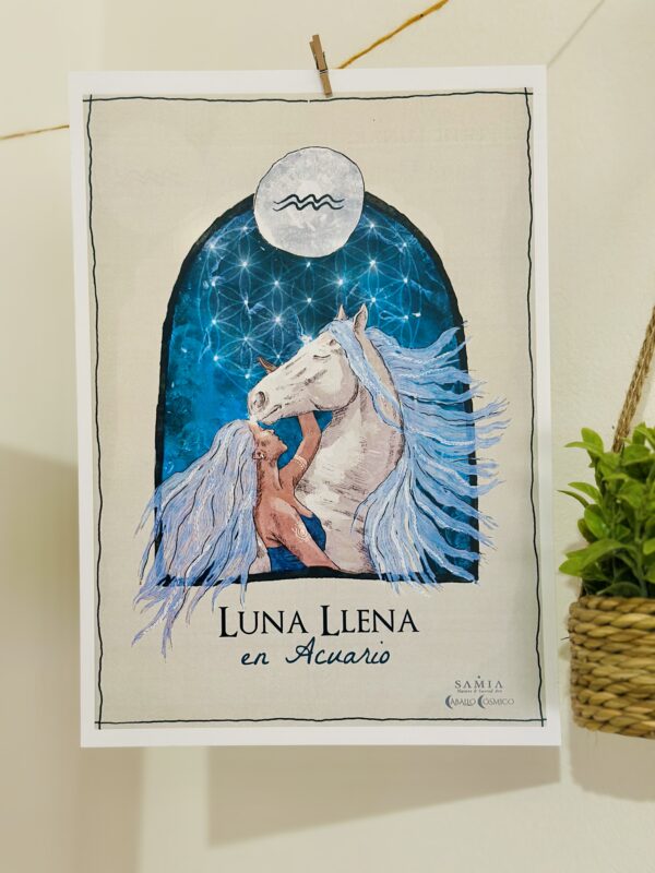 Guía + Lámina Luna Llena en Acuario