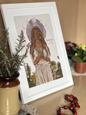 Cuadro 28,5 × 38 cm (lámina español/italiano/inglés  + marco madera)/Stampa A4 con cornice in legno