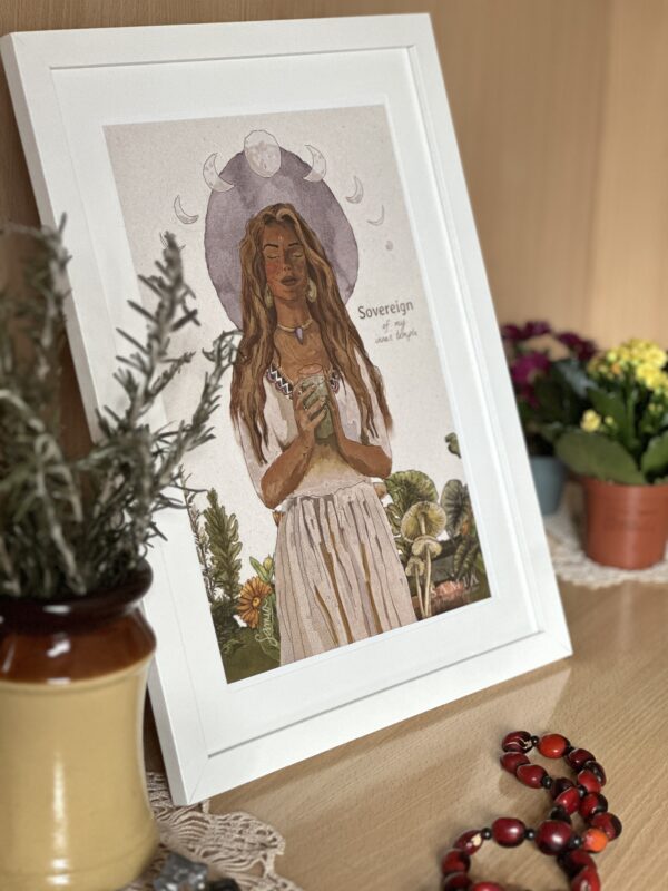 Cuadro 28,5 × 38 cm (lámina español/italiano/inglés  + marco madera)/Stampa A4 con cornice in legno