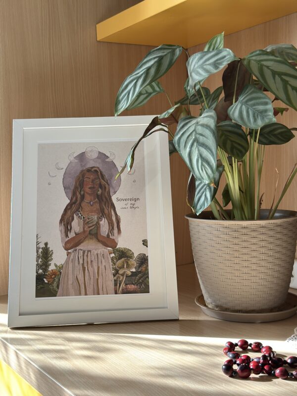 Cuadro 28,5 × 38 cm (lámina español/italiano/inglés  + marco madera)/Stampa A4 con cornice in legno