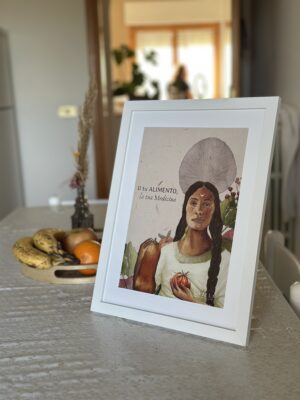 Cuadro 28,5 × 38 cm (lámina español/italiano/inglés + marco madera)/Stampa A4 con cornice in legno