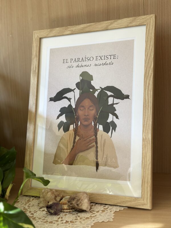 Cuadro 28,5 × 38 cm (lámina español/italiano/inglés + marco madera)/Stampa A4 con cornice in legno