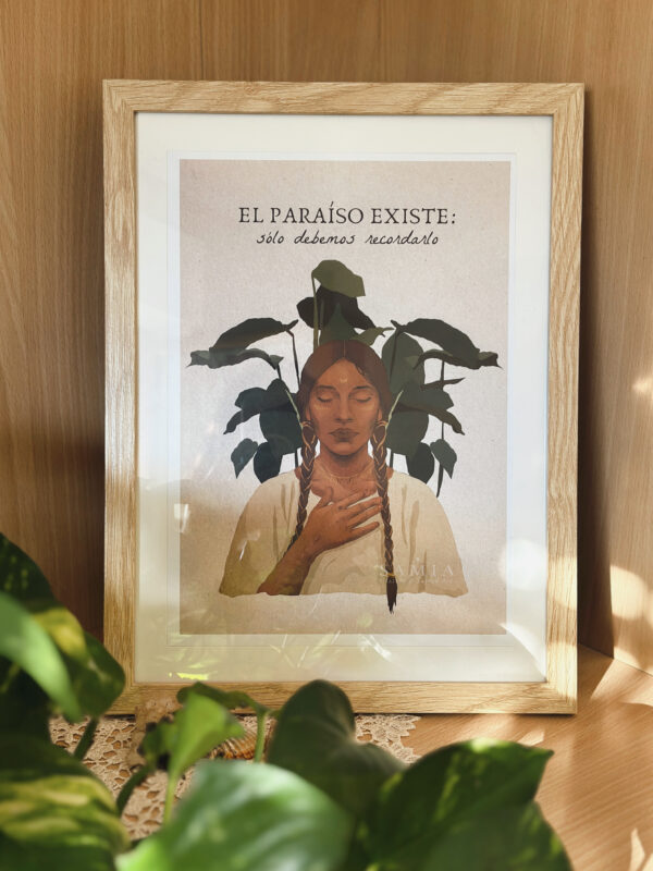 Cuadro 28,5 × 38 cm (lámina español/italiano/inglés + marco madera)/Stampa A4 con cornice in legno