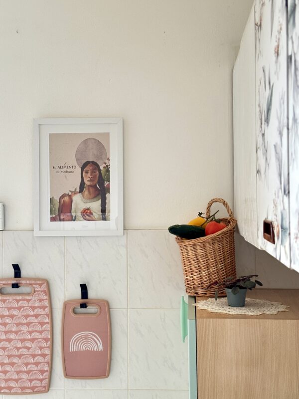 Cuadro 28,5 × 38 cm (lámina español/italiano/inglés + marco madera)/Stampa A4 con cornice in legno