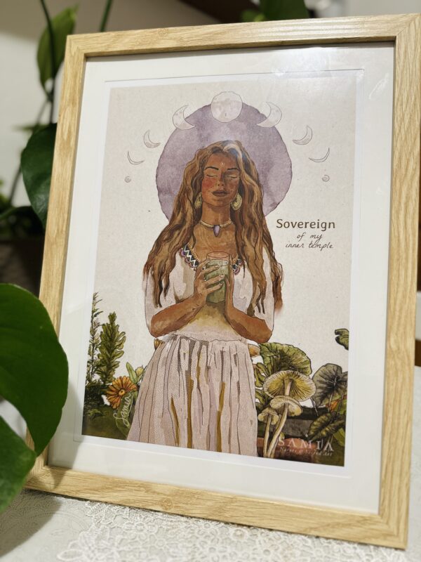 Cuadro 28,5 × 38 cm (lámina español/italiano/inglés  + marco madera)/Stampa A4 con cornice in legno