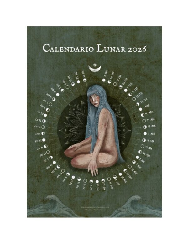 Calendario Lunar 2026 imprimible A4/A3 (adaptado según tu país)