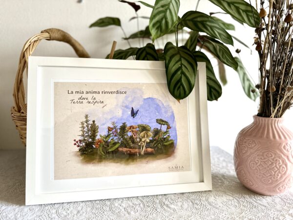 Cuadro 28,5 × 38 cm (lámina español/italiano/inglés + marco madera)/Stampa A4 con cornice in legno