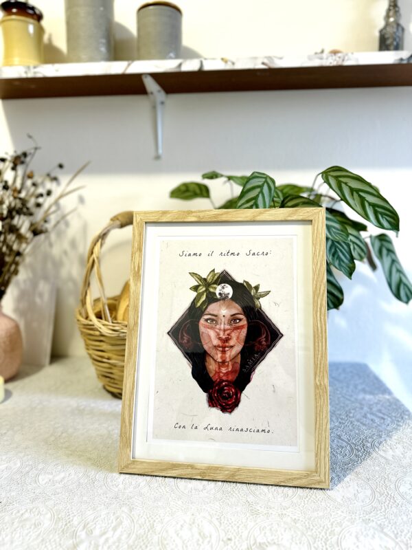 Cuadro 28,5 × 38 cm (lámina español/italiano/inglés + marco madera)/Stampa A4 con cornice in legno