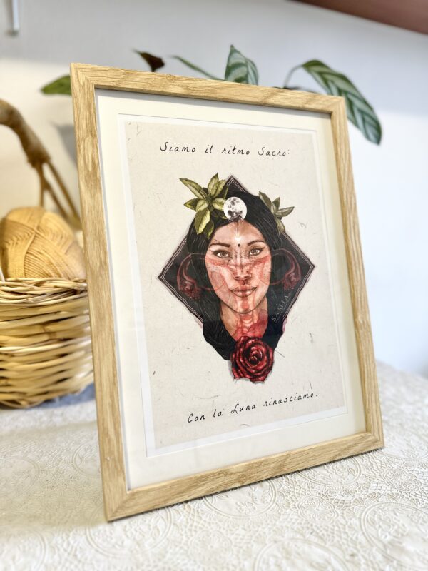 Cuadro 28,5 × 38 cm (lámina español/italiano/inglés + marco madera)/Stampa A4 con cornice in legno