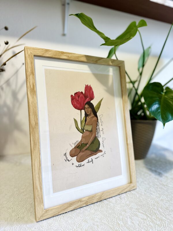 Cuadro 28,5 × 38 cm (lámina español/italiano/inglés  + marco madera)/Stampa A4 con cornice in legno