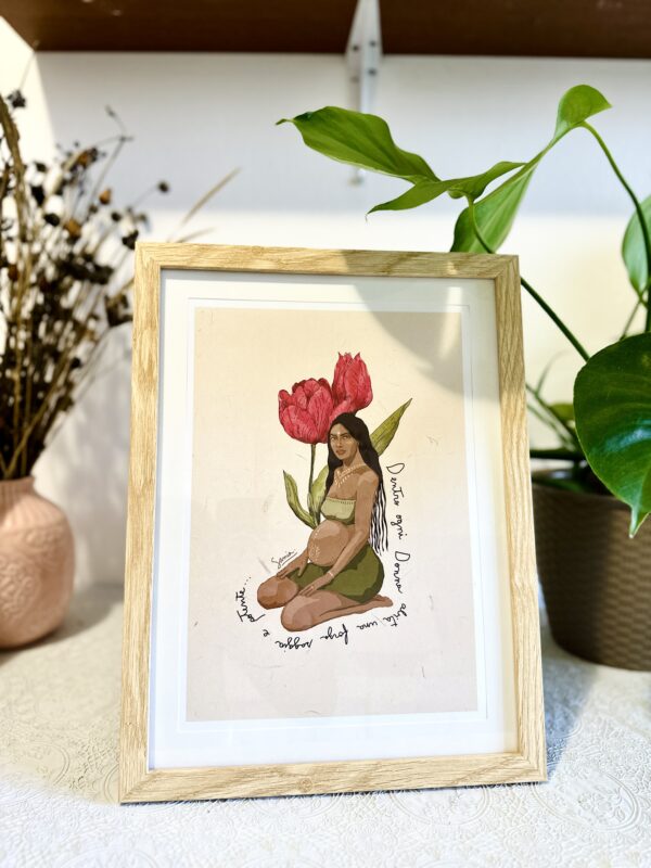 Cuadro 28,5 × 38 cm (lámina español/italiano/inglés  + marco madera)/Stampa A4 con cornice in legno