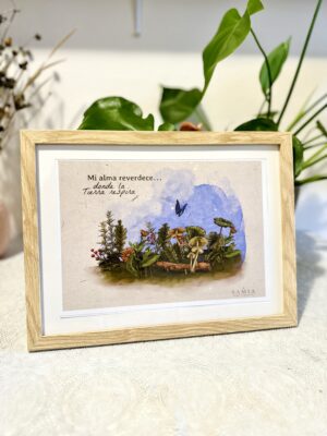 IMG_4498 Cuadro 28,5 × 38 cm (lámina español/italiano/inglés + marco madera)/Stampa A4 con cornice in legno