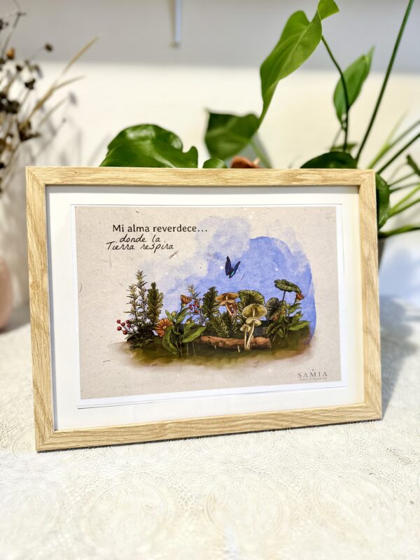 Cuadro 28,5 × 38 cm (lámina español/italiano/inglés + marco madera)/Stampa A4 con cornice in legno