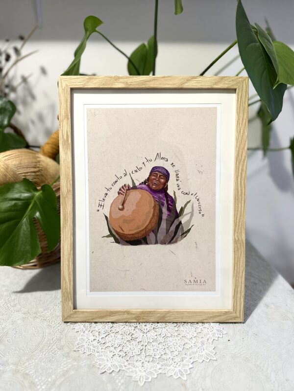 Cuadro 28,5 × 38 cm (lámina español/italiano/inglés  + marco madera)/Stampa A4 con cornice in legno