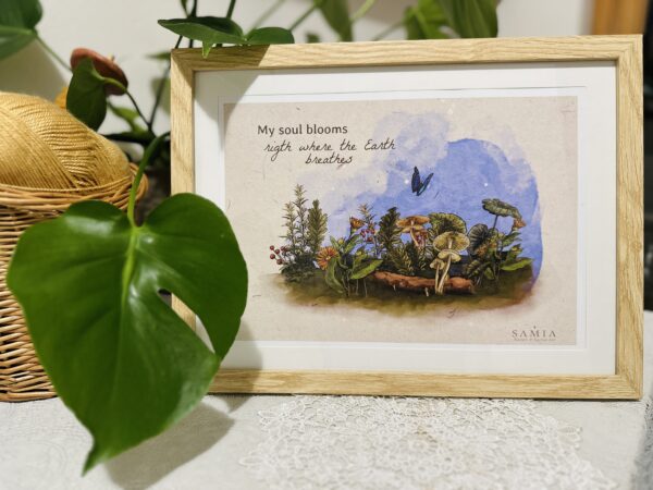 Cuadro 28,5 × 38 cm (lámina español/italiano/inglés + marco madera)/Stampa A4 con cornice in legno