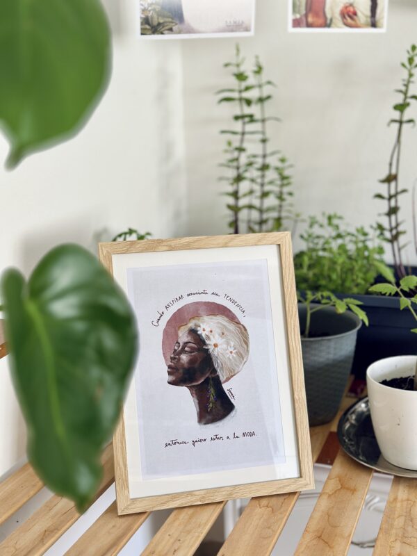 Cuadro 28,5 × 38 cm (lámina español/italiano/inglés  + marco madera)/Stampa A4 con cornice in legno