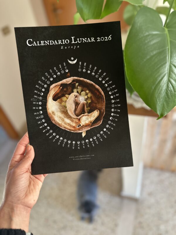 Calendario Lunar 2026 imprimible A4/A3 (adaptado según tu país)
