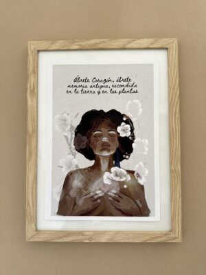 Cuadro 28,5 × 38 cm (lámina español/italiano/inglés  + marco madera)/Stampa A4 con cornice in legno