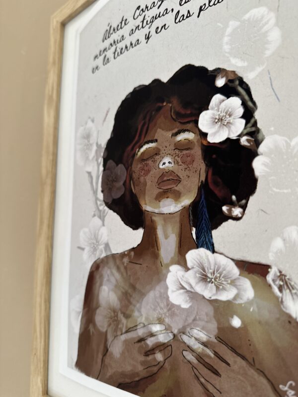 Cuadro 28,5 × 38 cm (lámina español/italiano/inglés  + marco madera)/Stampa A4 con cornice in legno